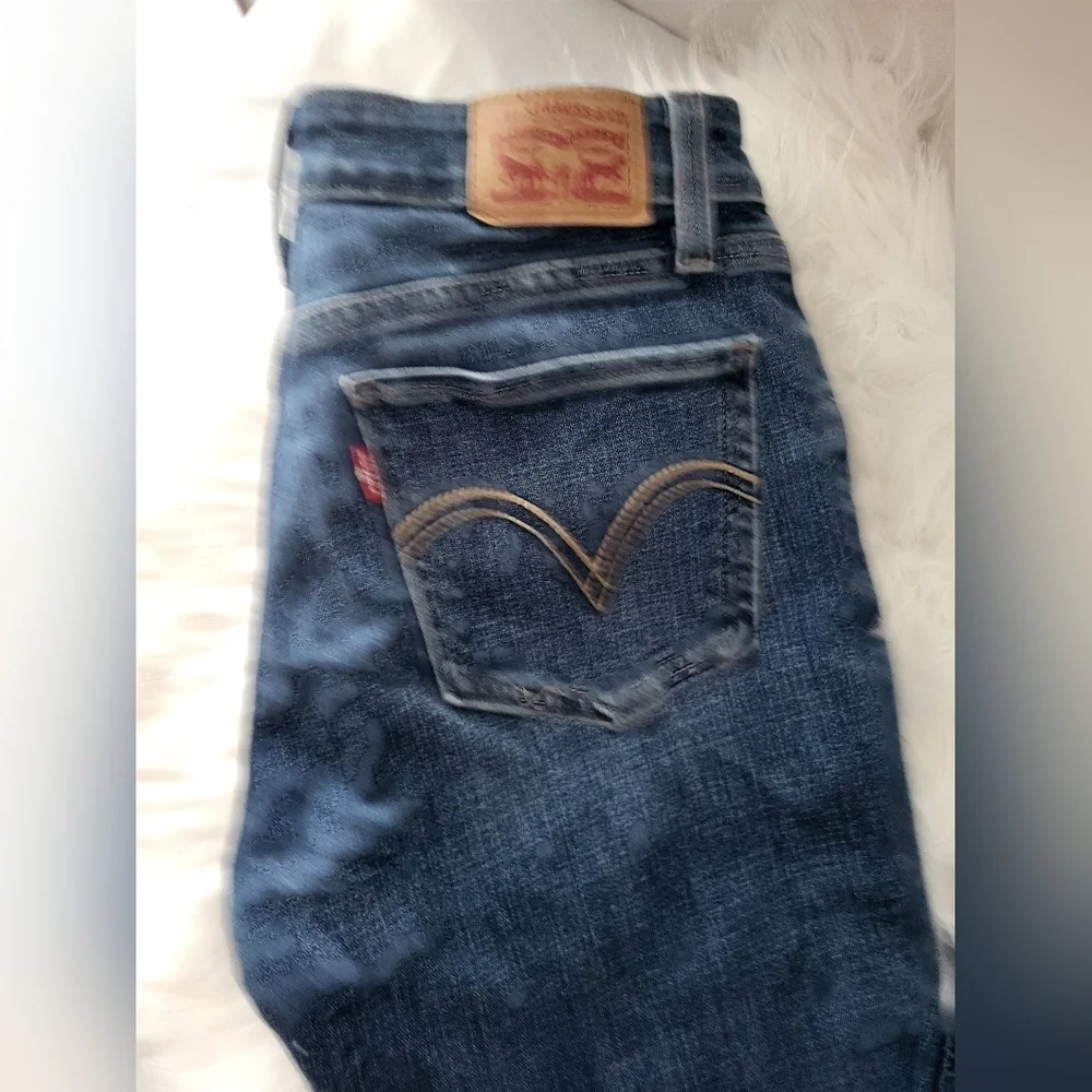 Levi Women's Blue Distressed Jeans 535 Super Skinny, Size 29 - Picture 5 of 5